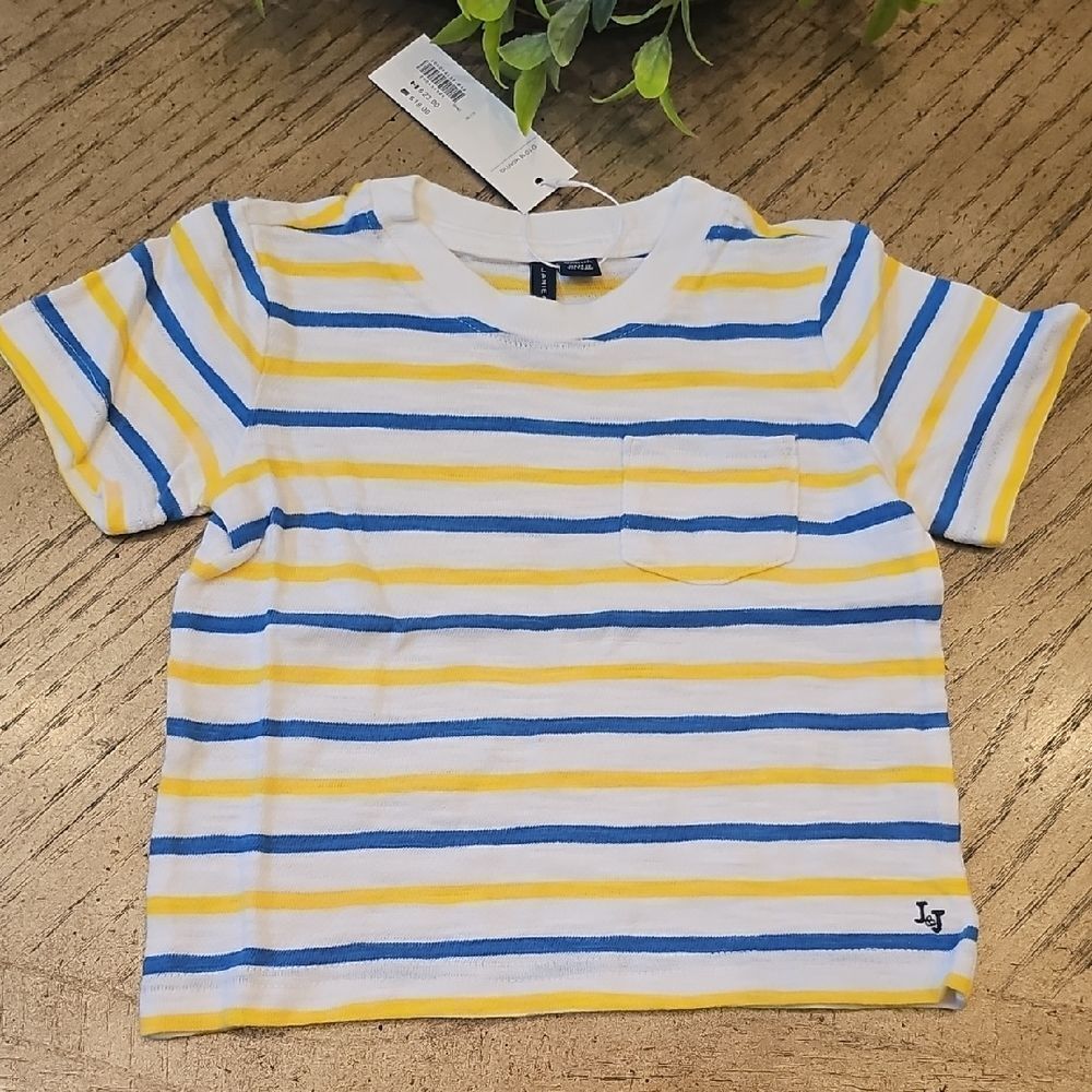 Janie And Jack Striped T Shirt Size 12-18 Months NWT